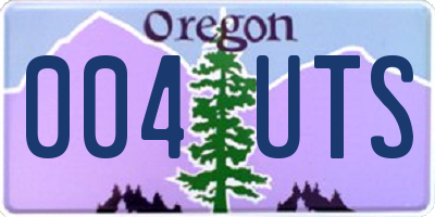 OR license plate 004UTS