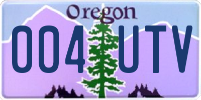 OR license plate 004UTV