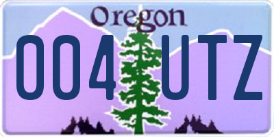 OR license plate 004UTZ