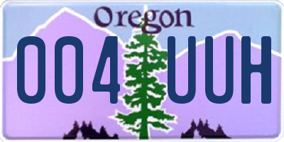 OR license plate 004UUH