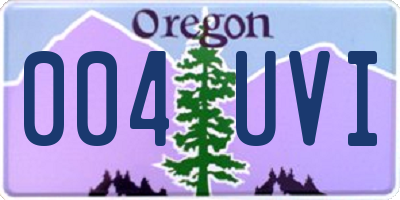 OR license plate 004UVI