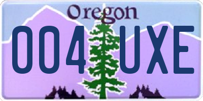 OR license plate 004UXE