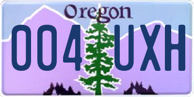 OR license plate 004UXH