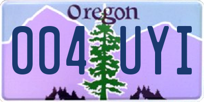 OR license plate 004UYI