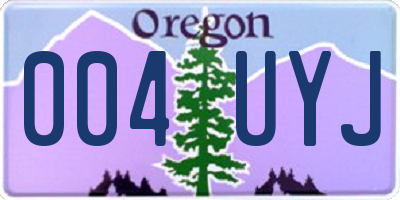 OR license plate 004UYJ