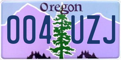 OR license plate 004UZJ