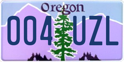 OR license plate 004UZL