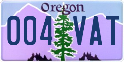 OR license plate 004VAT