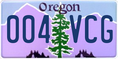 OR license plate 004VCG