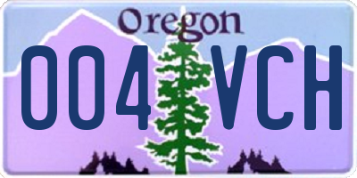 OR license plate 004VCH