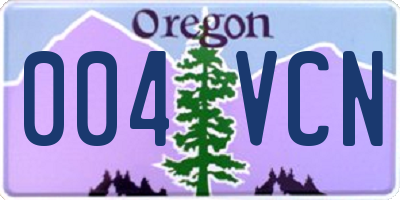 OR license plate 004VCN