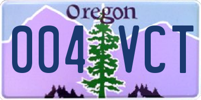 OR license plate 004VCT