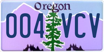 OR license plate 004VCV
