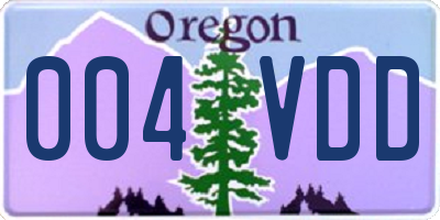 OR license plate 004VDD