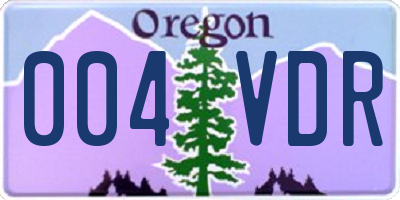 OR license plate 004VDR