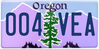 OR license plate 004VEA