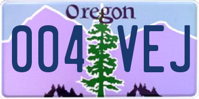 OR license plate 004VEJ