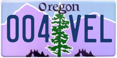 OR license plate 004VEL