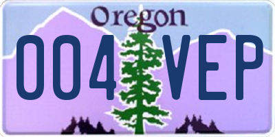 OR license plate 004VEP