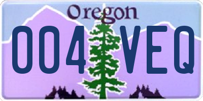 OR license plate 004VEQ