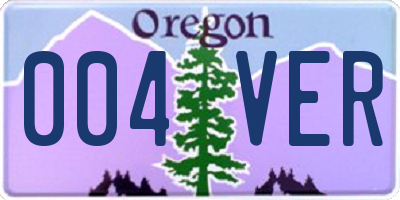 OR license plate 004VER