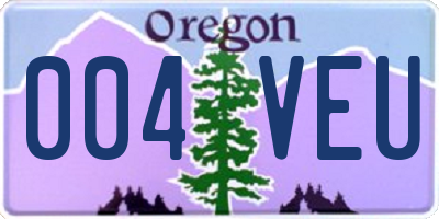 OR license plate 004VEU