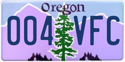 OR license plate 004VFC