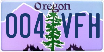 OR license plate 004VFH