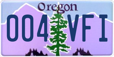 OR license plate 004VFI