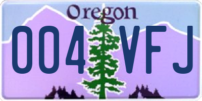 OR license plate 004VFJ