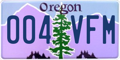 OR license plate 004VFM