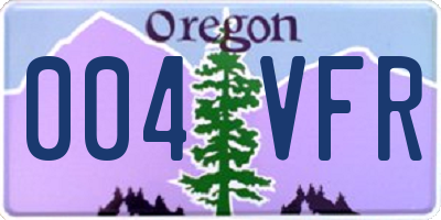 OR license plate 004VFR