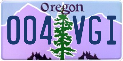 OR license plate 004VGI