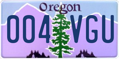 OR license plate 004VGU