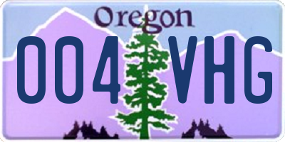 OR license plate 004VHG