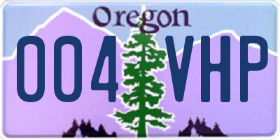 OR license plate 004VHP