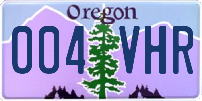 OR license plate 004VHR
