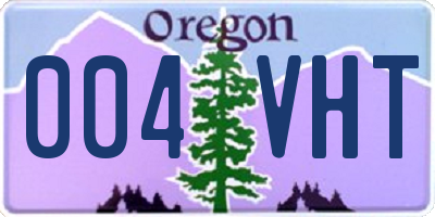 OR license plate 004VHT