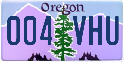 OR license plate 004VHU