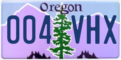 OR license plate 004VHX