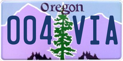 OR license plate 004VIA