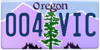 OR license plate 004VIC