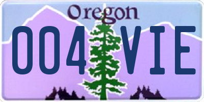 OR license plate 004VIE