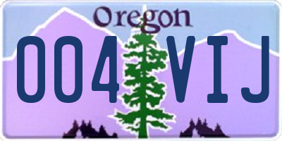 OR license plate 004VIJ