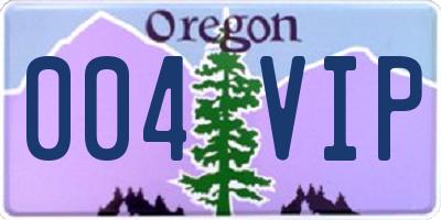OR license plate 004VIP