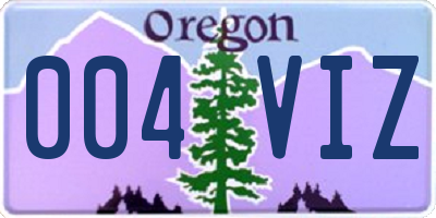 OR license plate 004VIZ