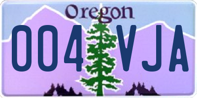 OR license plate 004VJA