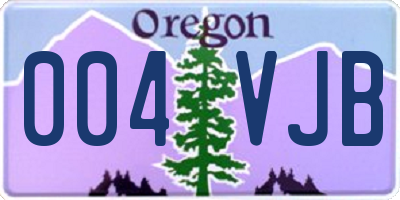 OR license plate 004VJB