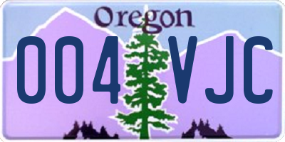OR license plate 004VJC