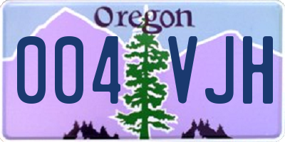 OR license plate 004VJH